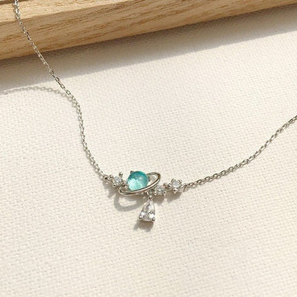 Aurora Water Drop Planet Necklace | Sweet & Simple Jewelry for Girls
