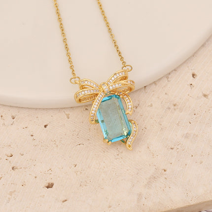 ce Flower Blue Love Pendant | Unique Butterfly Necklace for Women