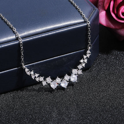 Korean Shining Star Zircon Necklace | Elegant Pendant for Women