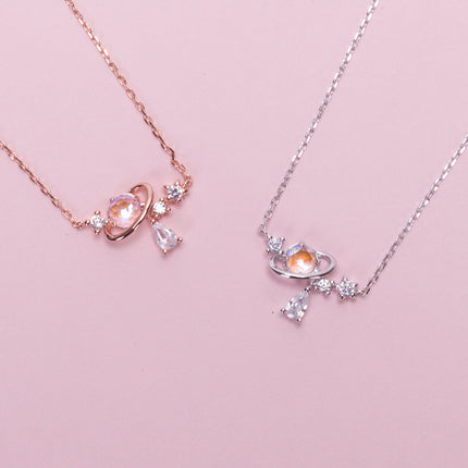 Aurora Water Drop Planet Necklace | Sweet & Simple Jewelry for Girls