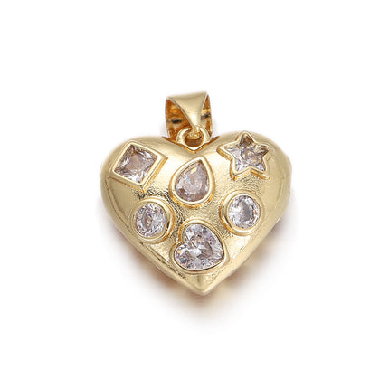 Sun Box Pendant Necklace | Single Pearl Heart Pendant for Women