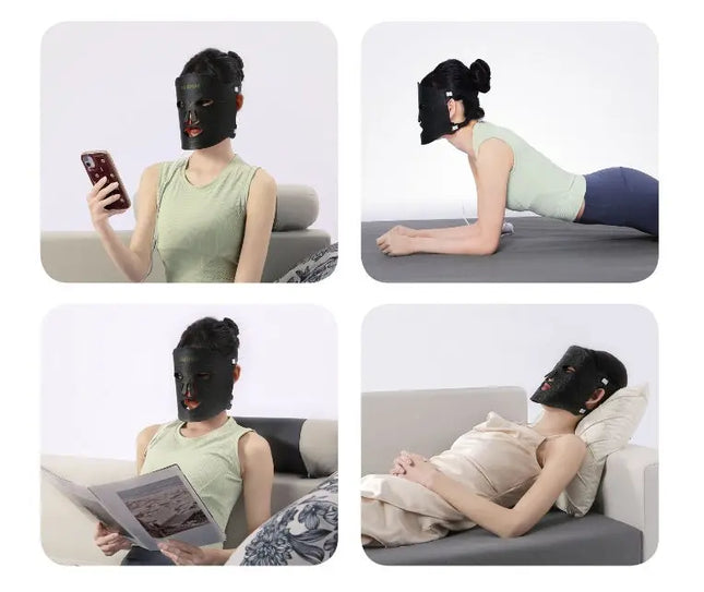 Spectrum Silicone LED Mask – Photo Rejuvenation Device for Anti-Aging, Collagen Boost & Wrinkle Reduction | NexBeauty Dermisyou