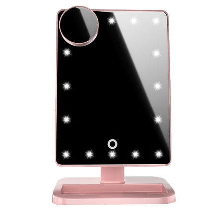 Touch Screen Makeup Mirror – 20 LED Lights & Bluetooth Speaker