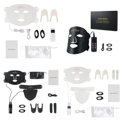 LED Mask Facial Neck Red Blue Light Household Skin Rejuvenation Mask Dermisyou