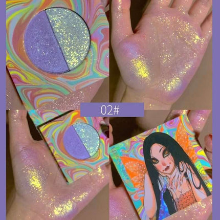 High Gloss Two-Tone Glitter Powder – Silkworm Highlight Cake