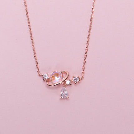 Aurora Water Drop Planet Necklace | Sweet & Simple Jewelry for Girls