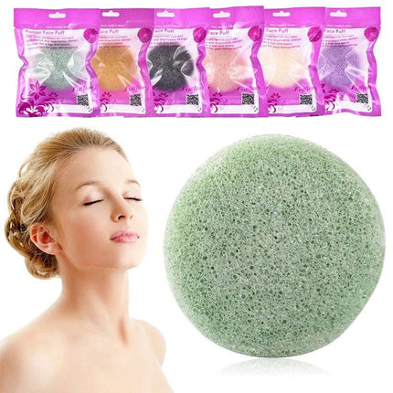 Natural Konjac Face Wash Puff – Soft, Eco-Friendly Facial Sponge for All Skin Types