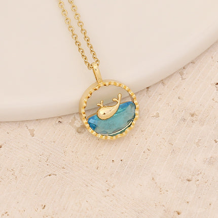 ce Flower Blue Love Pendant | Unique Butterfly Necklace for Women