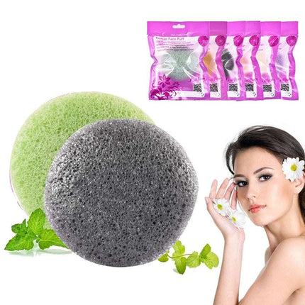 Natural Konjac Face Wash Puff – Soft, Eco-Friendly Facial Sponge for All Skin Types