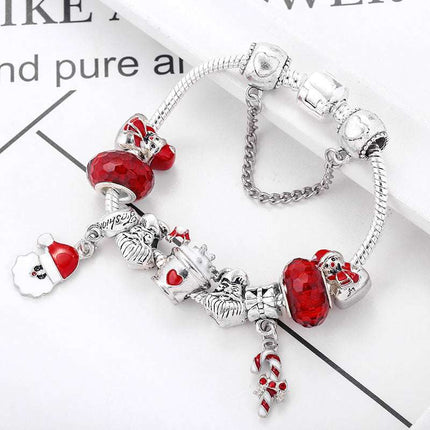 Bracelet DIY Santa Claus Truncheon Pendant Bracelet