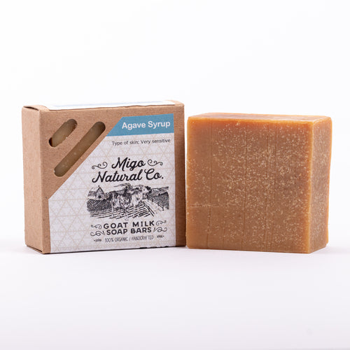 Agave Syrup Goat Milk Soap Bar – Nourishing & Soothing for Face & Body, Ideal for Sensitive Skin