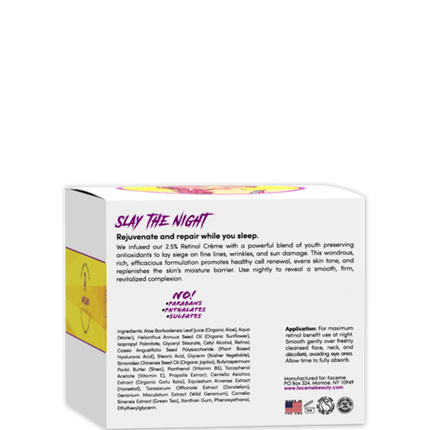 Retinol Night Crème – 2.5% Retinol with Antioxidants & Hyaluronic Acid for Firm, Smooth & Even-Toned Skin