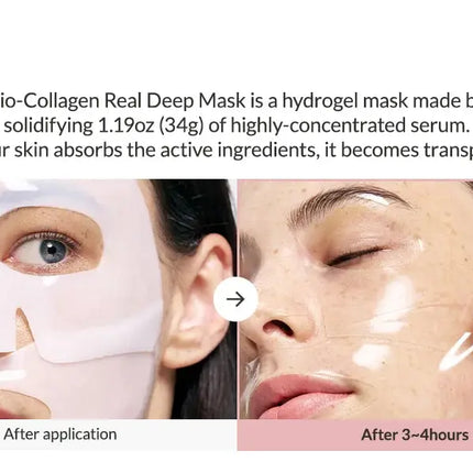 Bio-Collagen Real Deep Mask – Hydrating Overnight Hydrogel Mask 4-Pack Nex Beauty