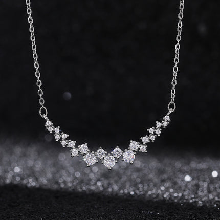 Korean Shining Star Zircon Necklace | Elegant Pendant for Women