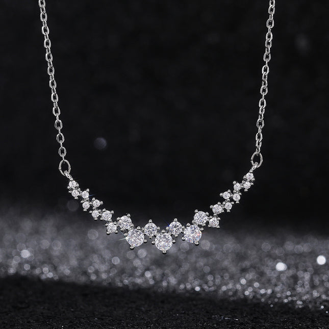 Korean Shining Star Zircon Necklace | Elegant Pendant for Women