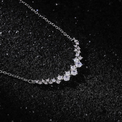 Korean Shining Star Zircon Necklace | Elegant Pendant for Women