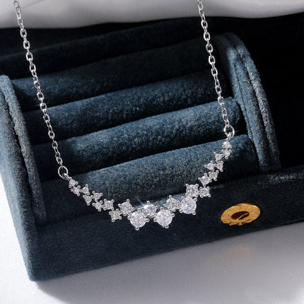 Korean Shining Star Zircon Necklace | Elegant Pendant for Women