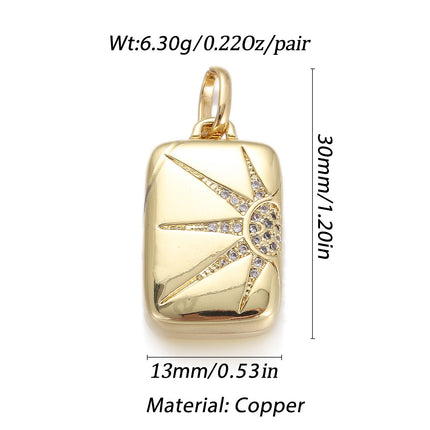 Sun Box Pendant Necklace | Single Pearl Heart Pendant for Women