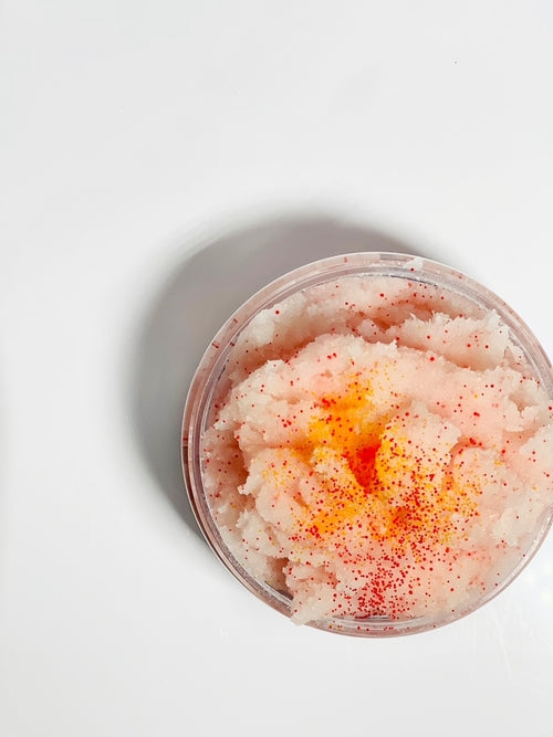 Helios Whipped Sugar Body Scrub – Exfoliating, Hydrating & Refreshing with Redwood, Coconut, Jasmine & Saffron