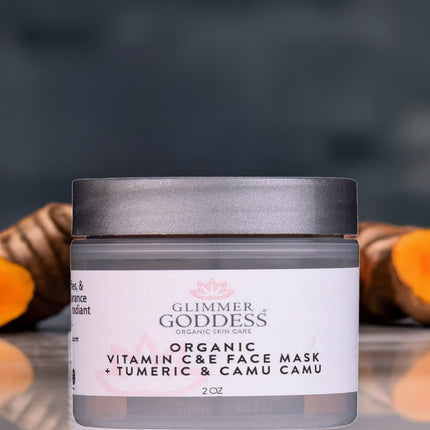 Organic Glow Up Tumeric Vitamin C & E Brightening Face Mask - 2 oz.